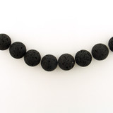 25mm Black Lava Rock Rounds, 8 Count