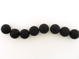 25mm Black Lava Rock Rounds, 8 Count