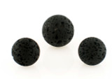 20-25mm Black Lava Rock Round Set, 3 Count