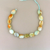 14 Count 14x10mm Blue Peruvian Opal Faceted Ovals