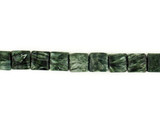 12mm Seraphinite Polished Squares, 11 Count