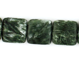 12mm Seraphinite Polished Squares, 11 Count