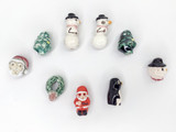 13x10mm Small Christmas Tree Ceramic Bead, 1 Count