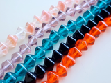 6mm Assorted Colors Czech Glass Lucerna Bicones, 25 Count