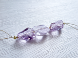 Assorted Size Amethyst Faceted Nuggets, 3 Count