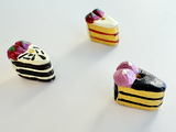 12x8mm Cake Ceramic Teeny Tiny Bead, 1 Count