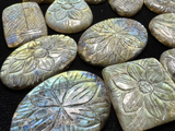 55x37mm Large Mystery Cut, Shape, and Color Labradorite Cabochon, 1 Count