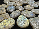 55x37mm Large Mystery Cut, Shape, and Color Labradorite Cabochon, 1 Count