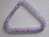 6mm Lavender CZ Faceted Rondelles, 53 Count